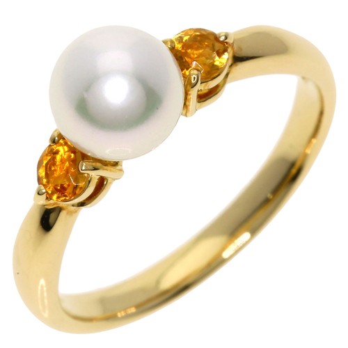 TASAKI  Akoya Pearl Pearl Citrin Ring K18 Yellow Gold  Ladies [Used] - Picture 2 of 7