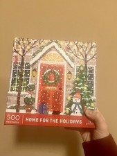Galison HOME FOR THE HOLIDAYS 500 piece puzzle Christmas- Sealed