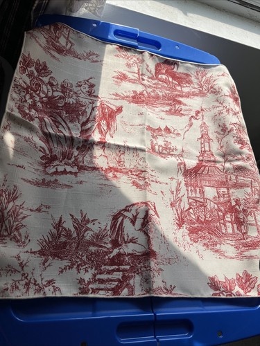 Napkins Toile Red Set Of 5 Polyester Home wear 18 X 18 Country - Picture 5 of 7