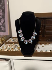 Vintage Charming Charlie Floral Necklace BUNDLE w unsigned silver toned necklace