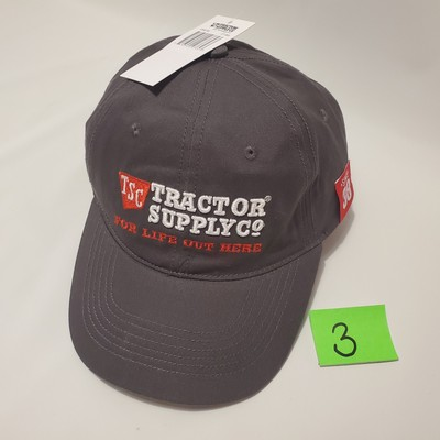 #ad #ad NEW TSC Tractor Supply Co For Life Out Here Gray Cotton Dad Cap Hat Strap 1938 3 $10.96