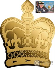 KING CHARLES III CROWN 1/1000 Oz Gold Coin 3000 Francs Chad 2023
