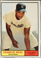 1961 Topps #423 Charlie Neal Baseball EX