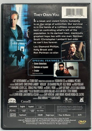 Absolon DVD Fullscreen Ron Perlman Kelly Brook Lou DIamond Phillips Sci-Fi 2002 - Picture 2 of 3