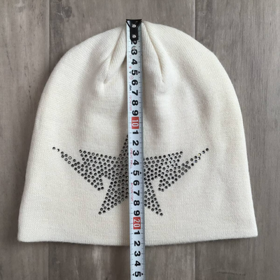 Swarovski × BAPE STA LOGO beanie knit cap a bathing ape NIGO White