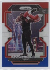 2022 Panini Prizm WWE Red White & Blue Prizm Omos #170 19zg