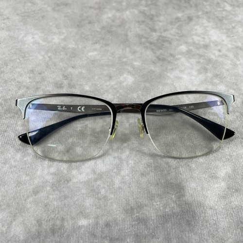 Ray-Ban Eyeglasses Frames RB 6433 2997 Black Silver Square Half Rim 51-19-140 - Picture 9 of 9