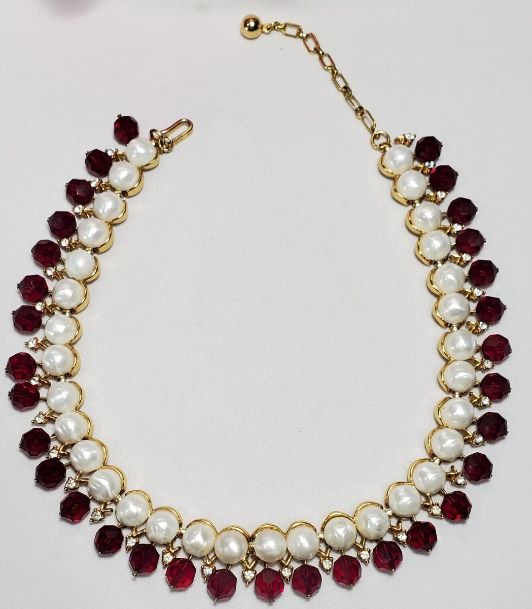 Red pearl jewelry outlet