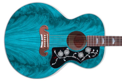 Guitar Skin Axe Wrap Re-skin Vinyl Decal DIY Teal Quilted Mahogany GS - 202 - Picture 22 of 47