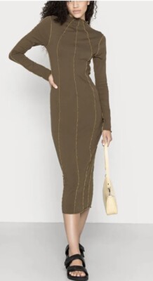 milly sheer knit cami dress Sheer Knit Long Sleeve Midi Dress