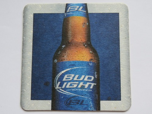 Beer Bar Coaster ~ ANHEUSER-BUSCH Bud Light Biere ** Add'l Coasters $0.25 S&H - 第 1/4 張圖片