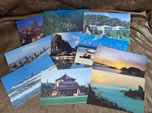 VINTAGE SET 10 GUANGDONG CHINA POSTKARTEN IM SCHUTZUMSCHLAG 1987 - Bild 4 von 6