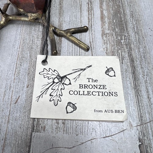 The Bronze Collection By AUS-BEN Scultura Wind Move Metallo Colibrì Fiori - Foto 13 di 17
