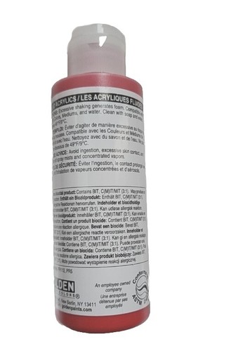Golden Fluid Acrylics Artist Fine Paint 4-Fl Oz Bottle ~ Cadmium Red Medium Hue - Picture 3 of 3