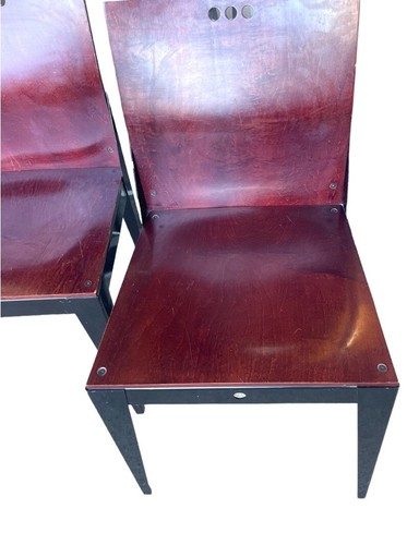Eli Chair by Bruce Sienkowski for Charlotte Chair Co Set Of 4 Rosewood Maple - Picture 7 of 14