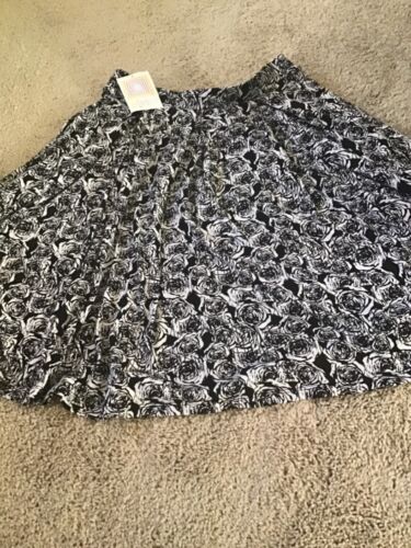 Gonna plissettata floreale con tasche Lularoe taglia media Madison nuova con etichetta - Foto 2 di 2