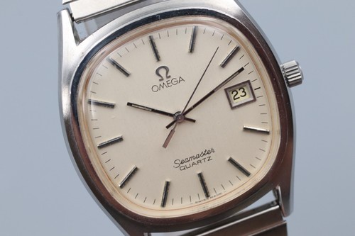 [Near MINT] Vintage Omega Seamaster Cal.1342 Push Crown Quartz Men's Watch JAPAN