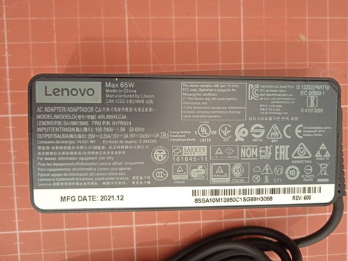 LENOVO AC Adapter ADLX65YLC3A 100-240V _0.45_5 - Bild 6 von 11