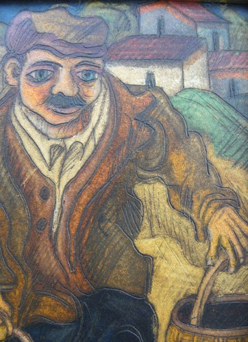Beppe SERAFINI (Montelupo Fiorentino 1915-1987) Contadino OLIO cm 30x20 - Bild 8 von 9