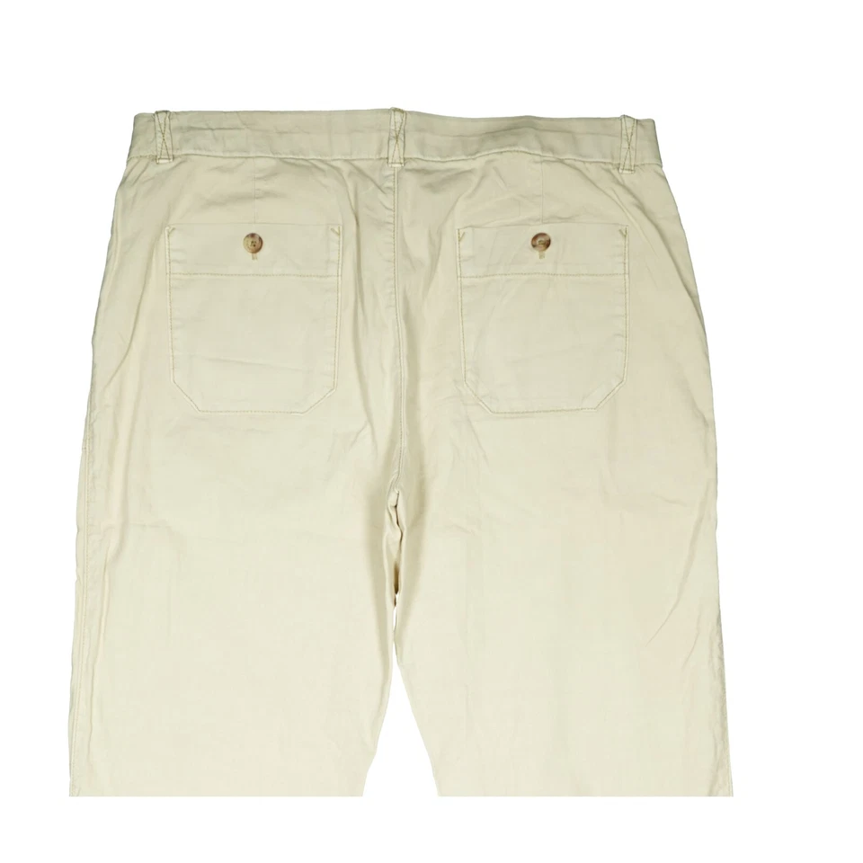 edc ESPRIT Damen Jeans Hose Cargo Stoff mid Rise straight 40 W31 L30 beige dünn - Bild 4 von 4