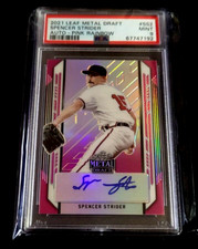 2021 Leaf Metal Draft SPENCER STRIDER AUTO RC Auto 15/20 PINK RAINBOW PSA 9 wsaz