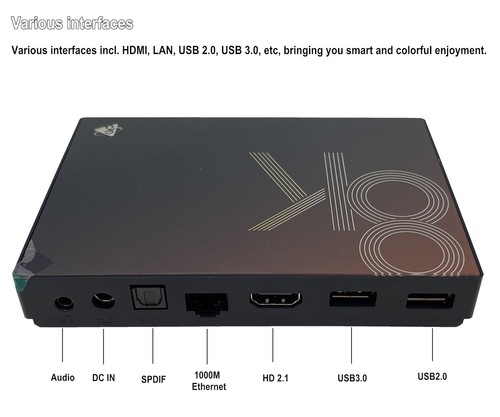 H96 Max M9S Android 14 TV Box RK3576 4G/8G 128G WiFi6 1000M 8K AV1 H.265 HDR Box - Imagen 17 de 21