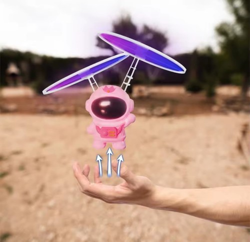 Mini Infrared Induction Flying Toy Astronaut Style Aircraft Helicopter Toy - Picture 7 of 14