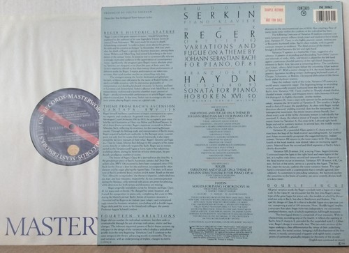 CBS MASTERWORKS IM39562 HOLLAND SERKIN, REGER VARIATIONS, HAYDN SONATA PROMO LP - Picture 2 of 3