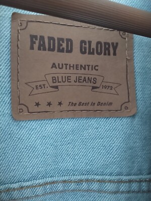 Vintage Faded Glory Denim Jean Jacket Mens Size Large Workwear | eBay