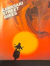 1977 Kawasaki Street Models 12-page brochure-literature-poster (26"x22") KZ750