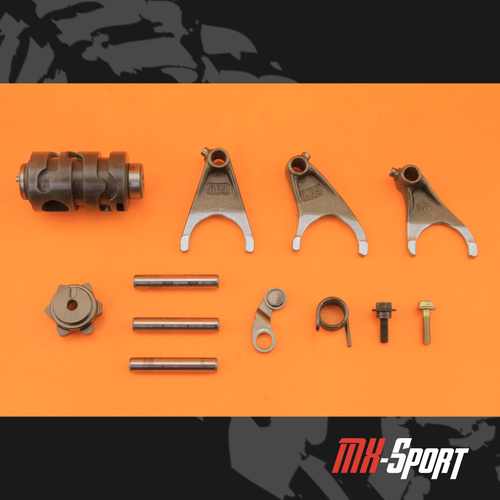 2003 03 Predator 500 OEM Transmission Drum Cam Gear Change Shift Forks Shaft