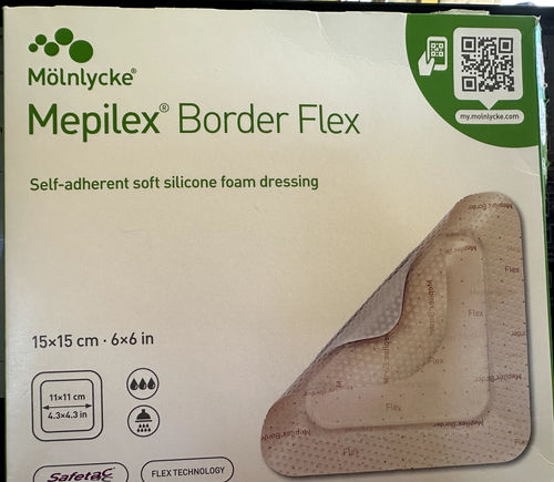 💥Mepilex Border Flex Lite 6 x 6 inch silicone foam dressing 5 in box