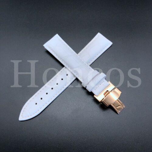 22MM LEATHER WATCH BAND STRAP FITS FOR MOVADO BOLD 3600261 DEPLOYMENT WHITE - Picture 10 of 17