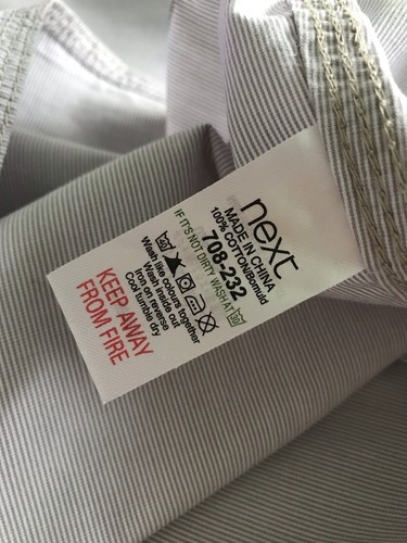 Men’s Grey Mix Next Slim Fit Long Sleeve Cotton Button Up Shirt - Size Large - Picture 9 of 10