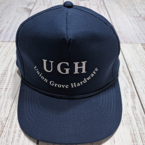 Vintage Union Grove Hardware NC Rope Trucker Snapback Hat Cap Adjustable