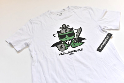 Karl Lagerfeld Men's T-Shirt White - Graphic Print - New WTags - Size XL