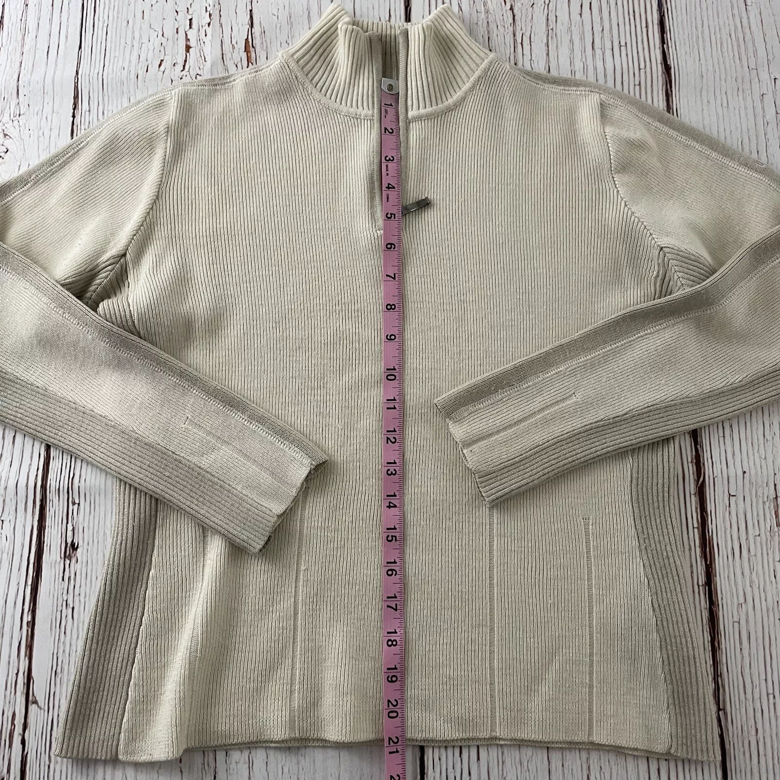 lole pullover 1/4 zip acrylic wool sweater
