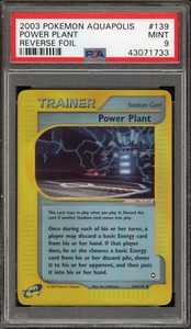 Pokemon Power Plant Aquapolis Reverse Holo #139 PSA 9 Mint