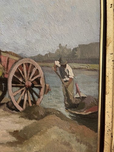 Giorgio GENTILINI (1920-75) Dipinto Olio Macchiaioli Labronico No Fattori Lega - Foto 8 di 11