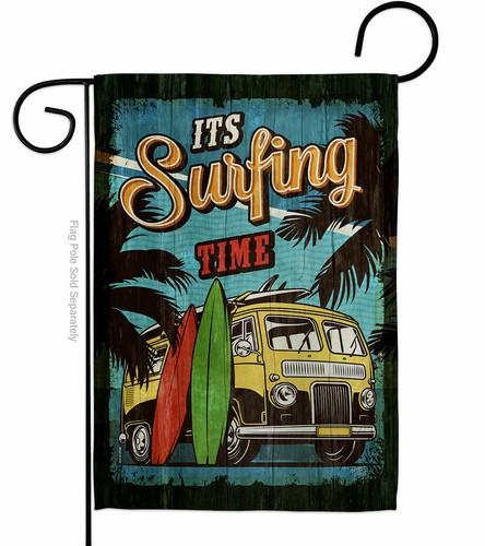 It's Surfing Garden Flag Beach Coastal Decorative Small Gift Yard House Banner - Picture 2 of 17