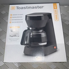 Toastmaster 5 Cup Capacity Coffee Maker Black Warming Heating Plate New in Box