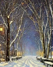 Stunning Contemporary Winter Landscape | Signed  Limited Edition Art Collectible