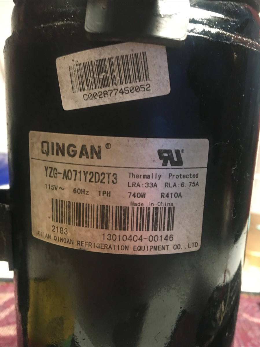 QINGAN YZG-A071Y2D2T3 115V 60Hz 1Ph LRA33A RLA 6.75A 740W QINGAN YZG-A071Y2D2T3 115V 60Hz 1Ph LRA33A RLA 6.75A 740W