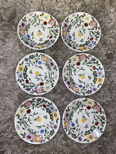 6 Coalport Flourish 5 5/8” Deep Saucers - Picture 2 of 8