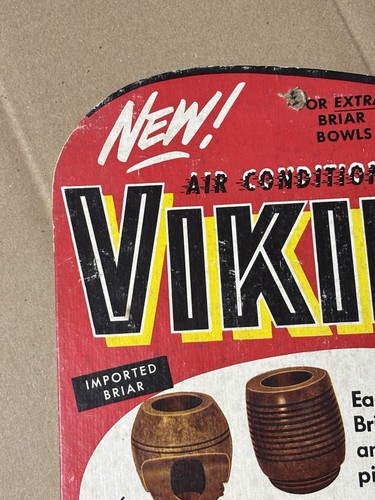 Wikinger Bruyère Pfeife Schale Vintage Werbung Arbeitsplatte Laden Display Tobacciana - Bild 9 von 14