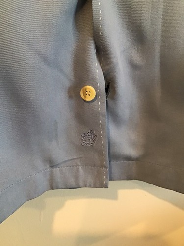 NAT NAST XXL BLUE SILK CAMP SHIRT SOME ISSUES - Picture 3 of 9