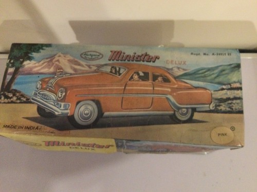 MINSTER DELUXE PONTIAC Reibungsblech Auto 1954 SELTEN ROSA OVP T7369 - Bild 13 von 18