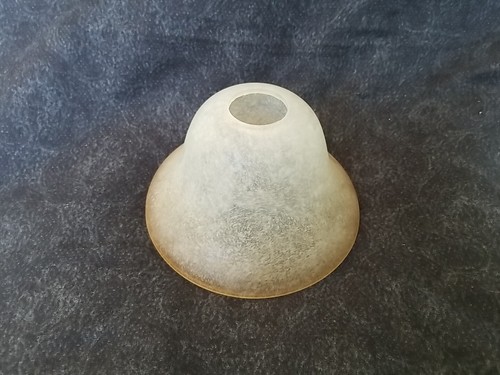 VTG Tea Stain Glass Bell Lamp Shade 1.75" Fitting | 7.5" Rim | 4.5" High - Picture 7 of 11