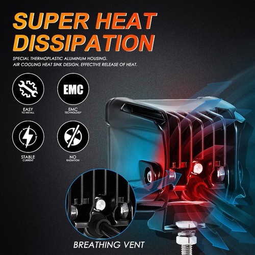AUXBEAM 3" LED Barra de Luz de Trabajo Lámpara de Conducción de Inundación Todoterreno Coche Camión SUV 12V/24V - Imagen 7 de 12