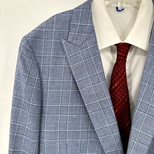 NEW STAFFORD jacket blazer sport coat plaid stretch classic fit seasonal 50R